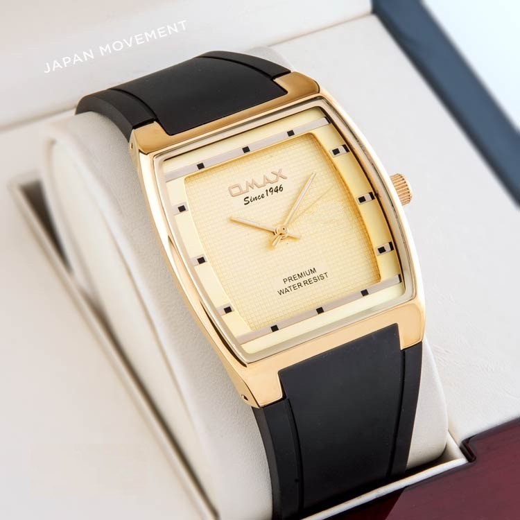 Omax watch best sale gold plated